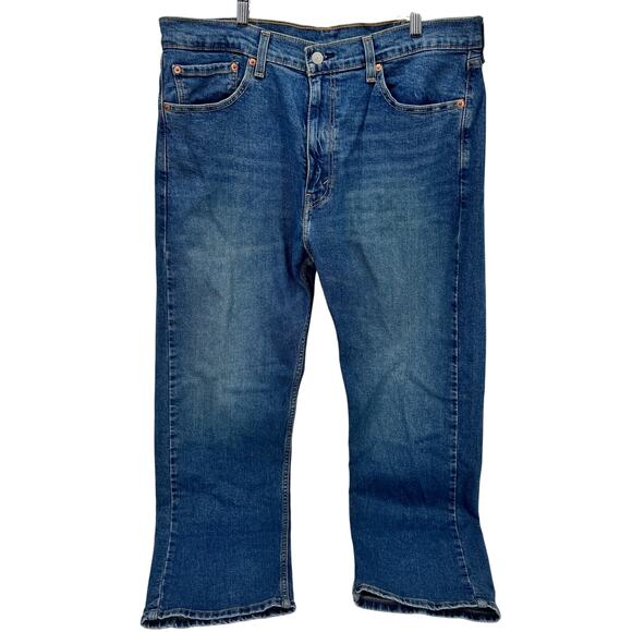 Levi's 505 Jeans Mens 38x30 ACTUAL Regular Fit Straight Leg Blue Denim - Picture 2 of 10